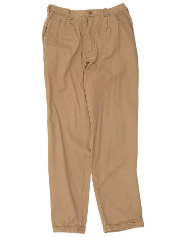 Timberland Mens Pegged Chino Trousers W35 L33 Beige Cotton