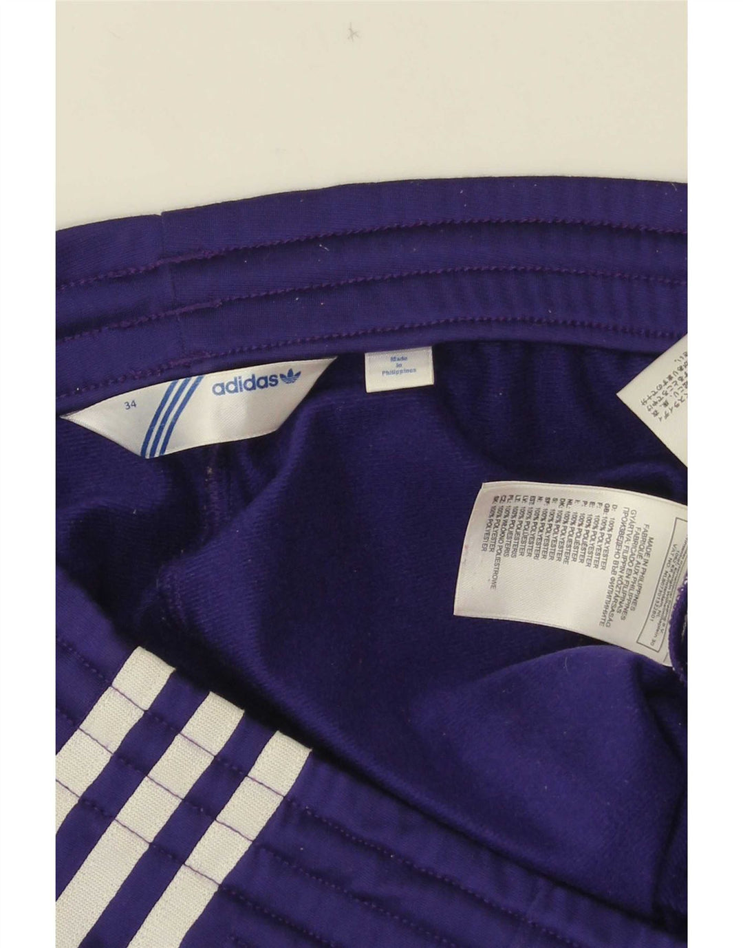 Adidas Womens Tracksuit Trousers EU 34 XS Purple Polyester