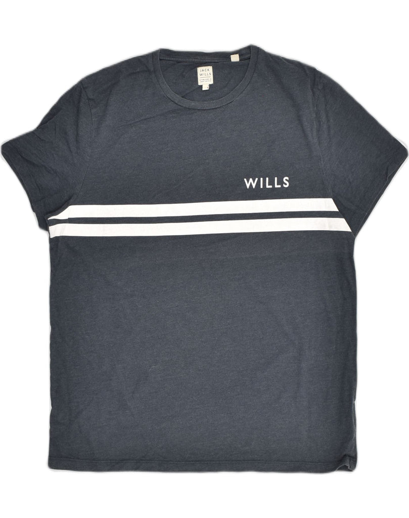 JACK WILLS Mens T-Shirt Top XL Navy Blue Cotton | Vintage Jack Wills | Thrift | Second-Hand Jack Wills | Used Clothing | Messina Hembry 