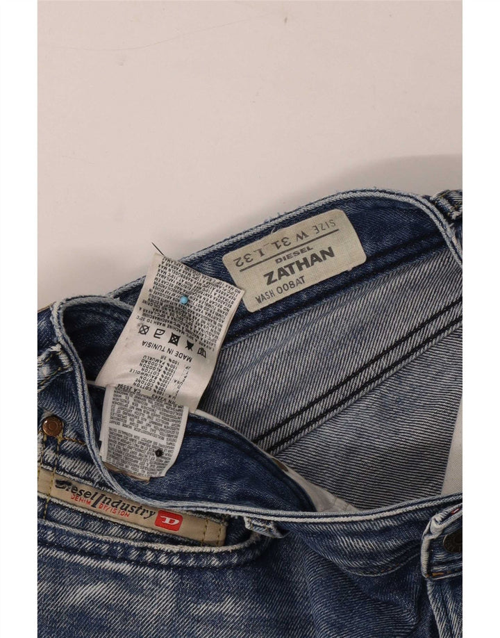 Diesel Mens Zathan Bootcut Jeans W31 L32 Blue Cotton