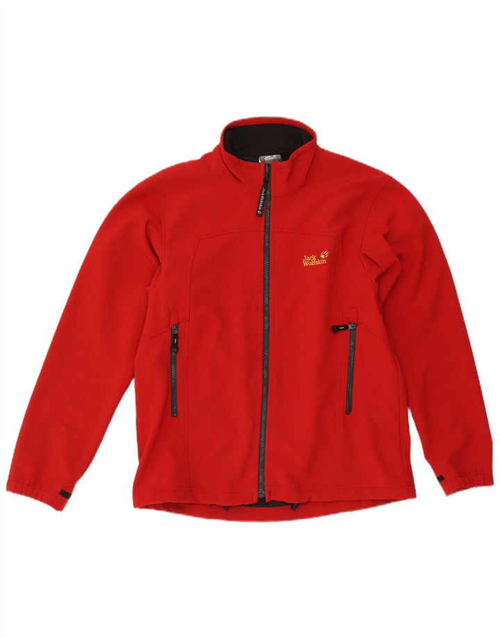 Jack Wolfskin Mens Tracksuit Top Jacket UK 40/42 Large Red Polyester