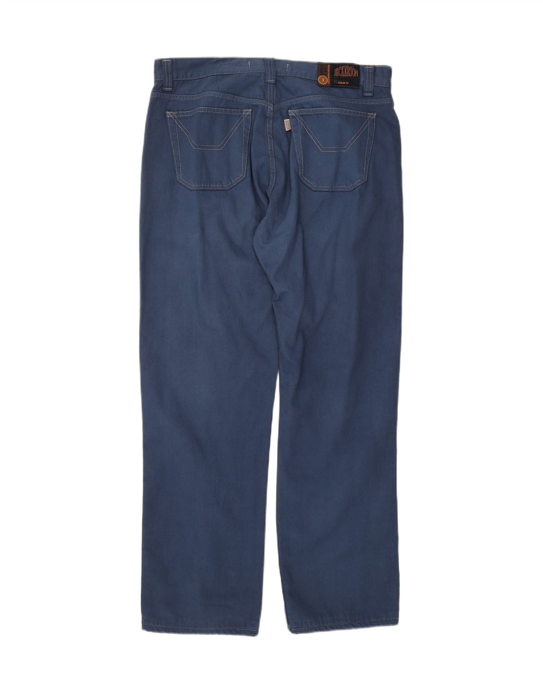JECKERSON Mens Straight Jeans W42 L32 Blue Cotton