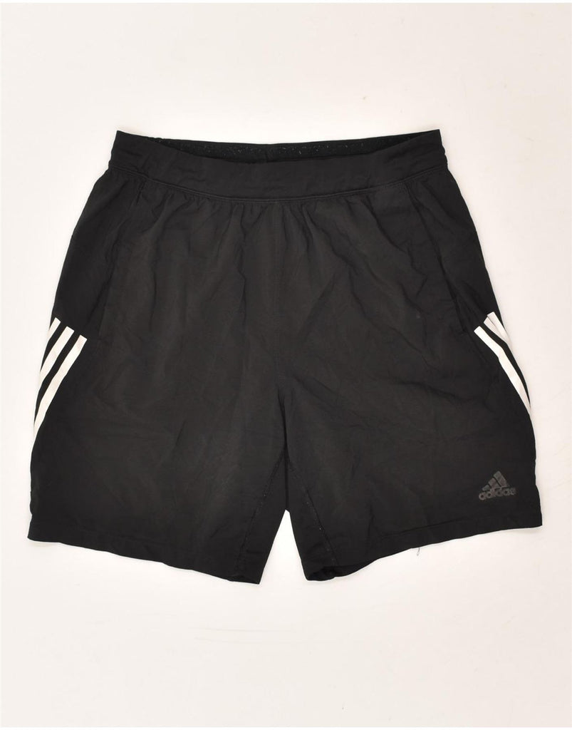 ADIDAS Mens Sport Shorts Medium Black Polyester | Vintage Adidas | Thrift | Second-Hand Adidas | Used Clothing | Messina Hembry 