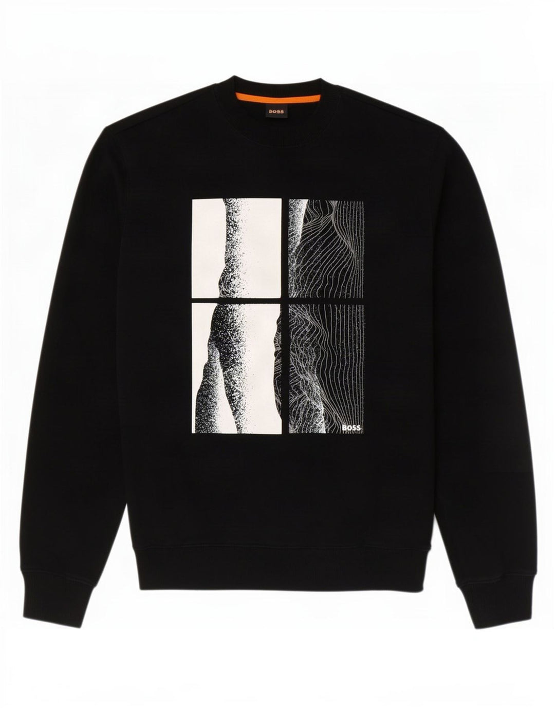 Hugo Boss Mens Graphic Sweatshirt Jumper Medium Black Cotton