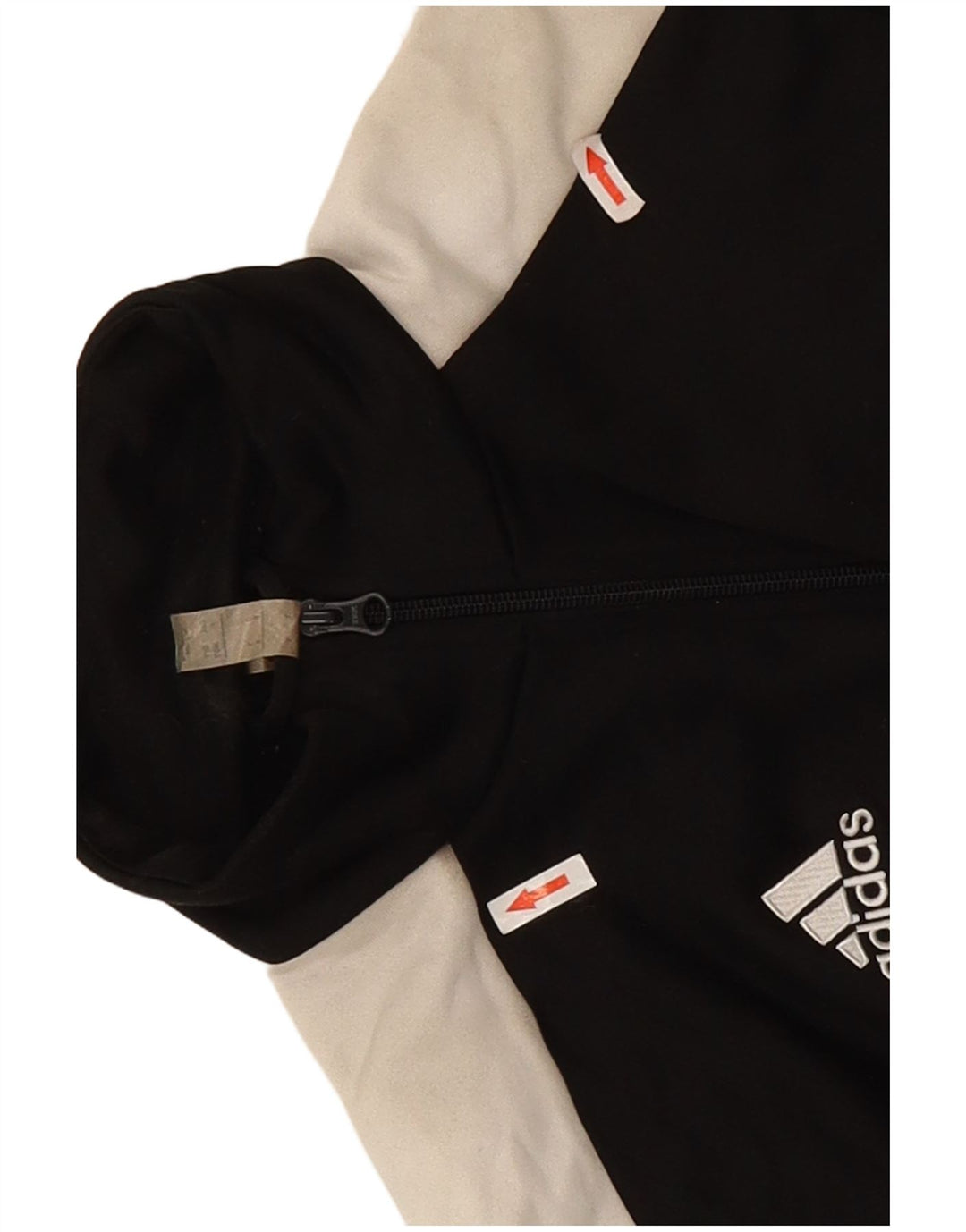 Adidas Mens Tracksuit Top Jacket Large Black Colourblock Polyester