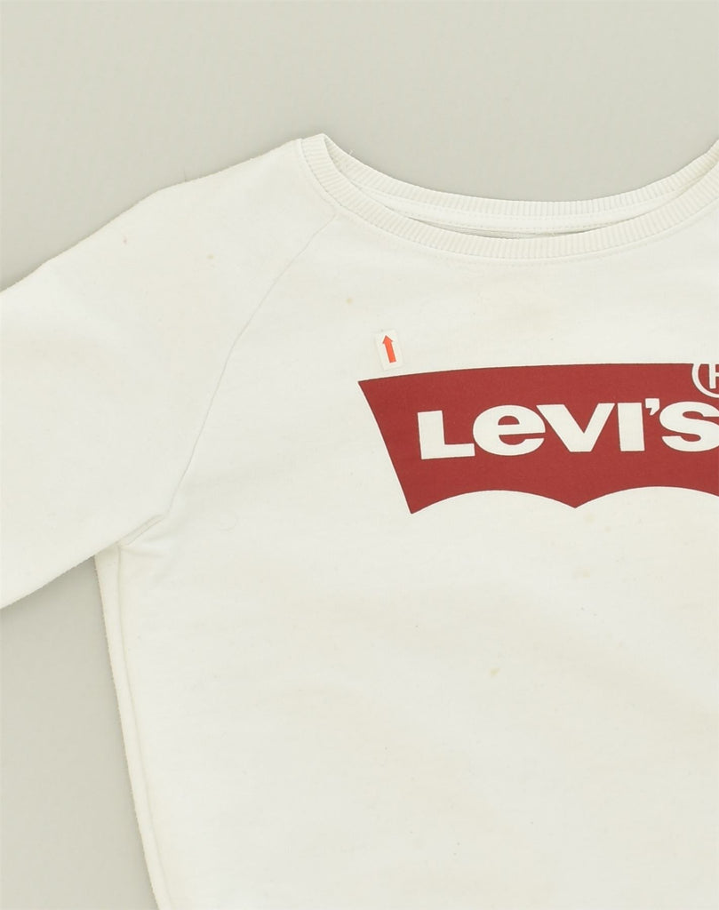 LEVI'S Boys San Francisco Graphic Sweatshirt Jumper 11-12 Years White | Vintage Levi's | Thrift | Second-Hand Levi's | Used Clothing | Messina Hembry 