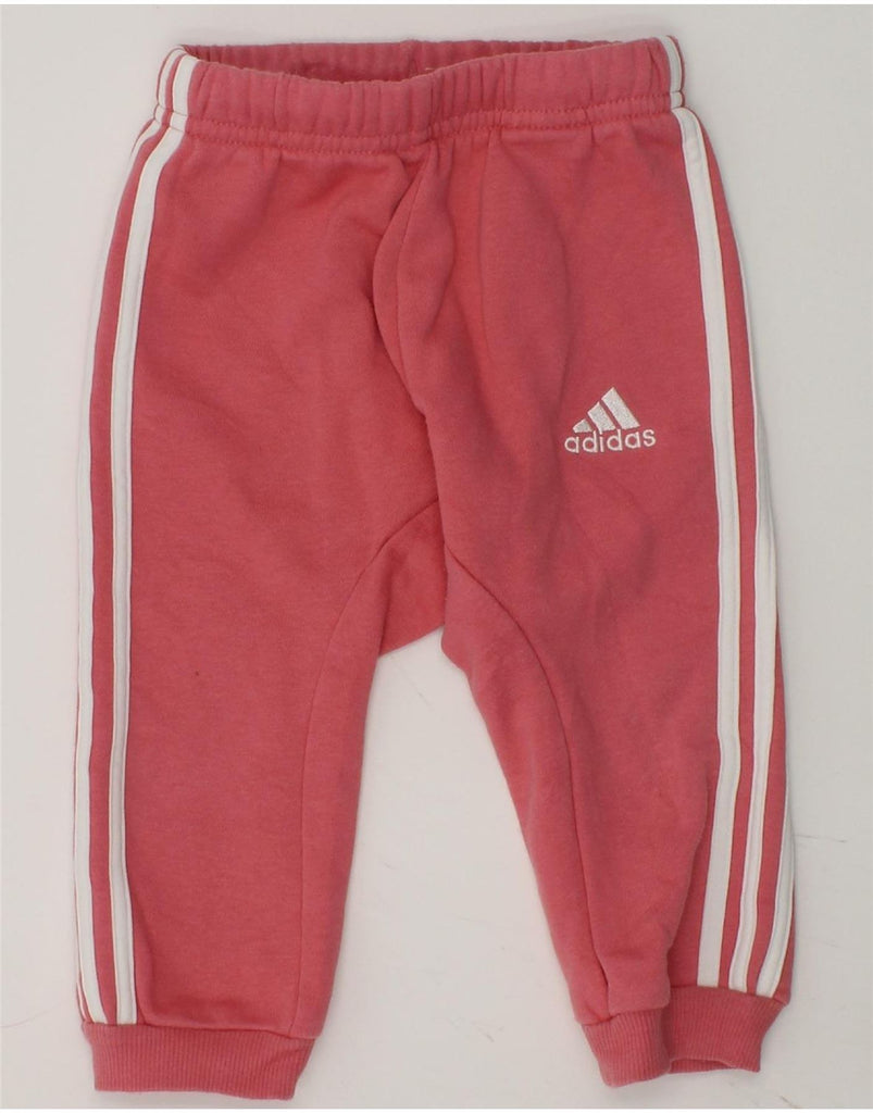 ADIDAS Baby Boys Joggers Tracksuit Trousers 9-12 Months Red Cotton | Vintage Adidas | Thrift | Second-Hand Adidas | Used Clothing | Messina Hembry 