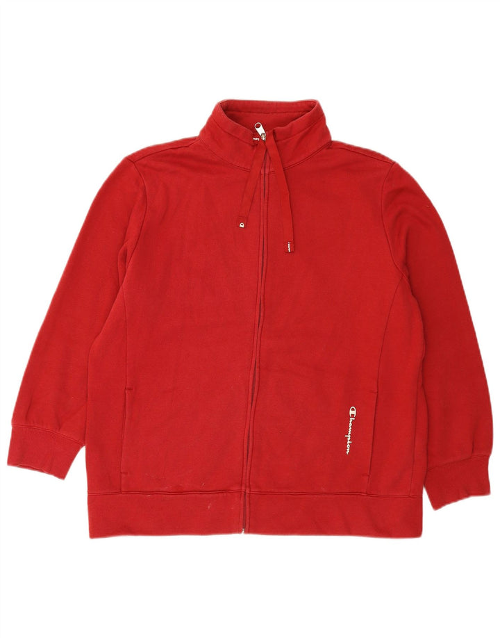 CHAMPION Womens Tracksuit Top Jacket UK 20 2XL Red Cotton