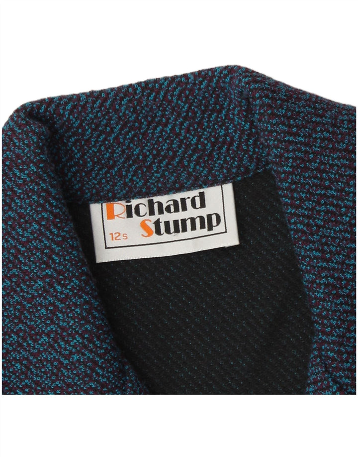 Richard Stump Womens 5 Button Blazer Jacket UK 12 Medium Blue Striped