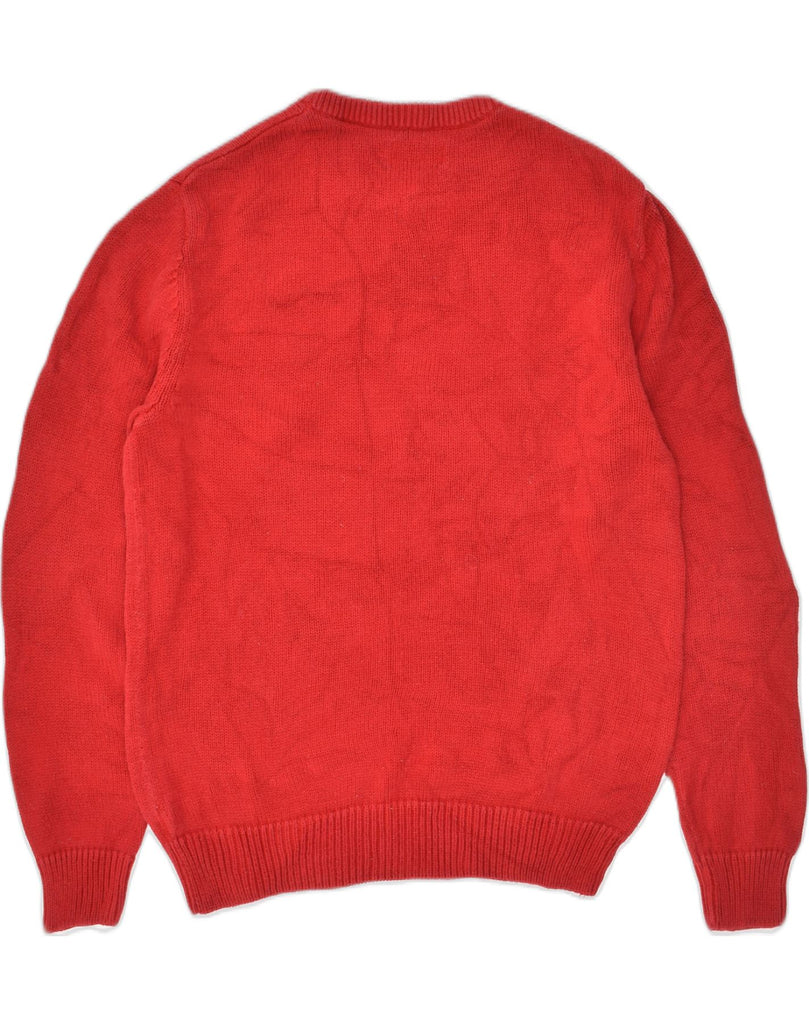 CHAPS Mens Crew Neck Jumper Sweater Small Red Cotton | Vintage Chaps | Thrift | Second-Hand Chaps | Used Clothing | Messina Hembry 