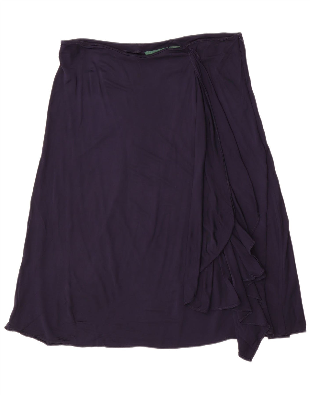 Ralph Lauren Womens A-Line Skirt Large W36 Navy Blue Rayon