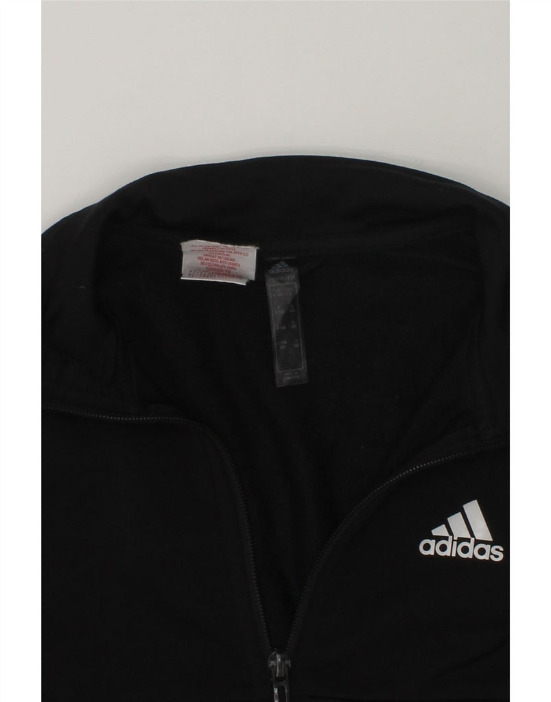 ADIDAS Boys Tracksuit Top Jacket 9-10 Years Black Polyester | Vintage Adidas | Thrift | Second-Hand Adidas | Used Clothing | Messina Hembry 