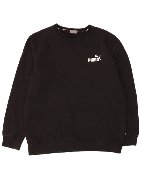Puma Mens Sweatshirt Jumper Medium Black Cotton