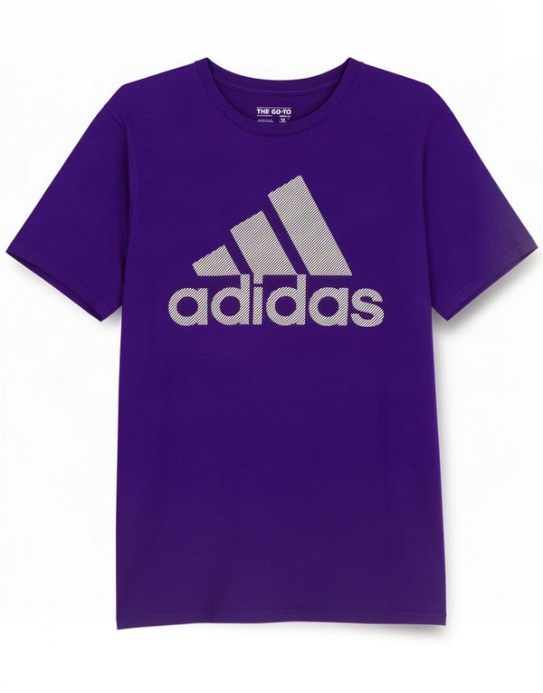 Adidas Mens Graphic T-Shirt Top Medium Purple Cotton