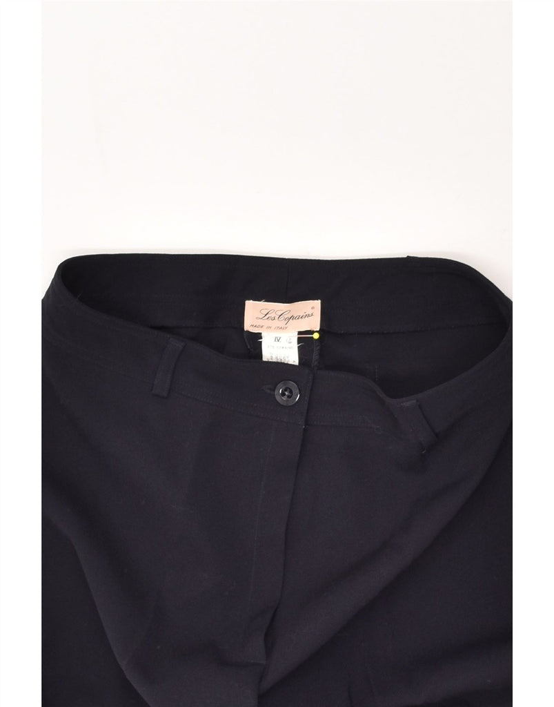 LES COPAINS Womens Straight Casual Trousers W28 L27 Navy Blue Wool | Vintage Les Copains | Thrift | Second-Hand Les Copains | Used Clothing | Messina Hembry 