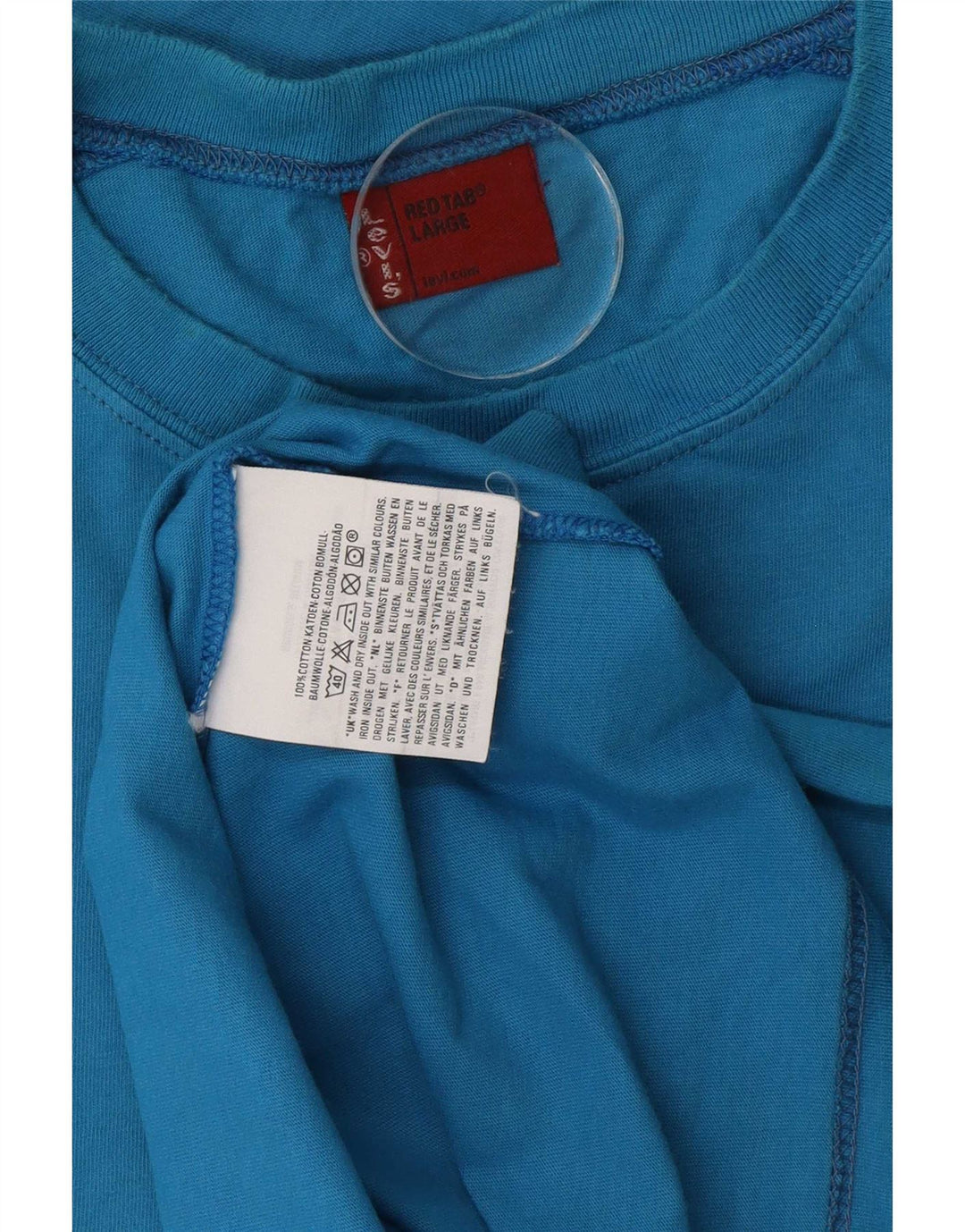 Levi's Mens Graphic Top Long Sleeve Large Blue Colourblock Cotton