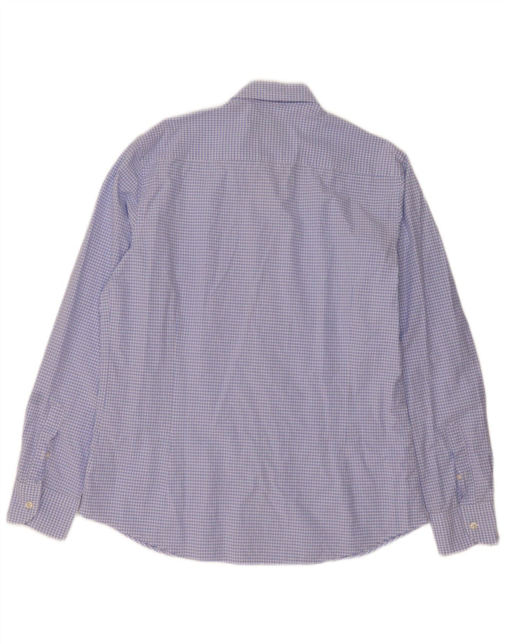 Massimo Dutti Mens Shirt XL Blue Gingham