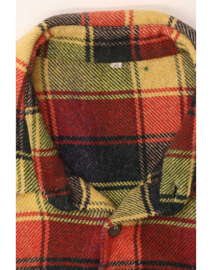 Vintage Mens Flannel Shirt XL Multicoloured Check Wool