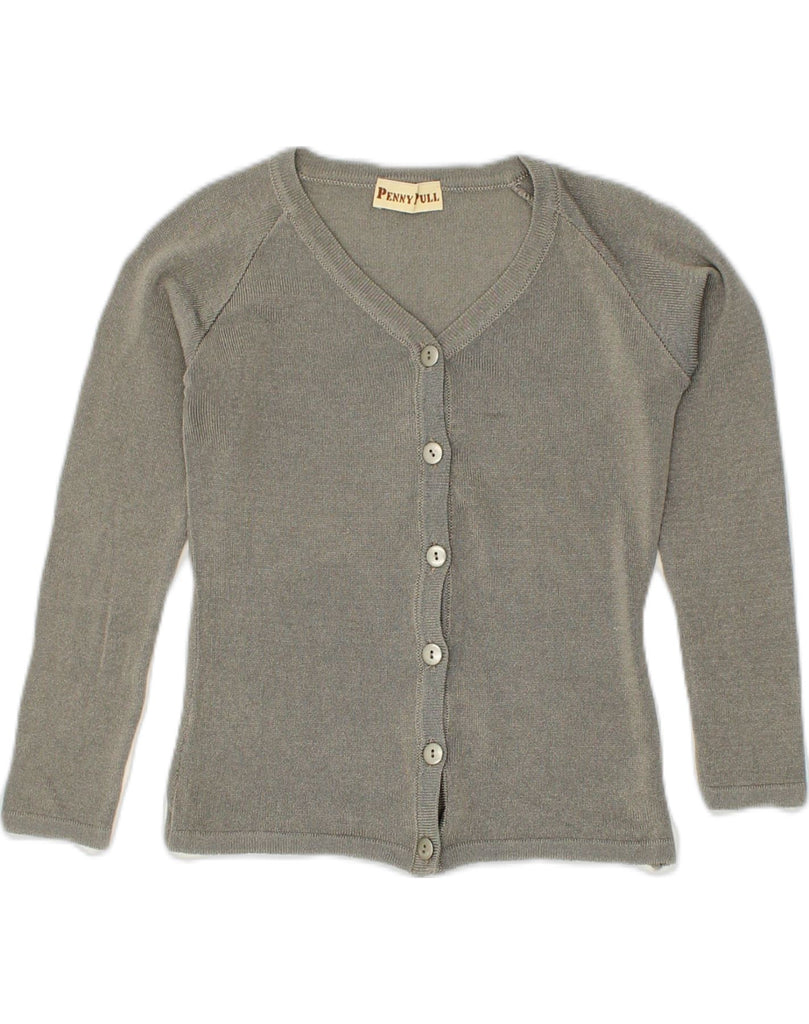 PENNY PULL Womens Cardigan Sweater UK 8 Small Grey Polyester | Vintage Penny Pull | Thrift | Second-Hand Penny Pull | Used Clothing | Messina Hembry 