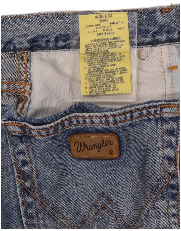 WRANGLER Mens IDAHO Straight Jeans W36 L32 Blue Cotton
