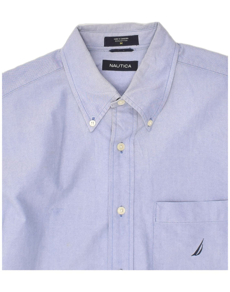 NAUTICA Mens Shirt Medium Blue Cotton | Vintage Nautica | Thrift | Second-Hand Nautica | Used Clothing | Messina Hembry 