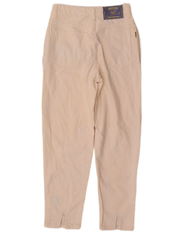 POP 84 Mens Tapered Casual Trousers W32 L29 Beige Elastane