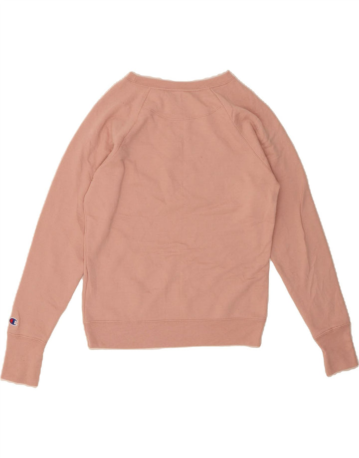 CHAMPION Mens Graphic Sweatshirt Jumper Small Pink Polyester Vintage Champion and Second-Hand Champion from Messina Hembry 