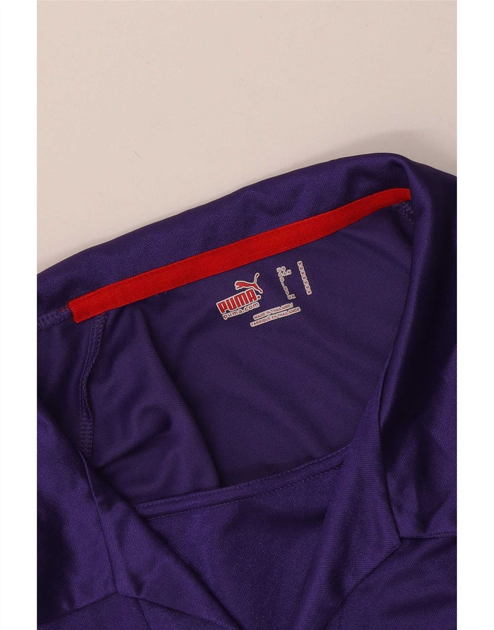 Puma Mens Polo Shirt Medium Purple Colourblock