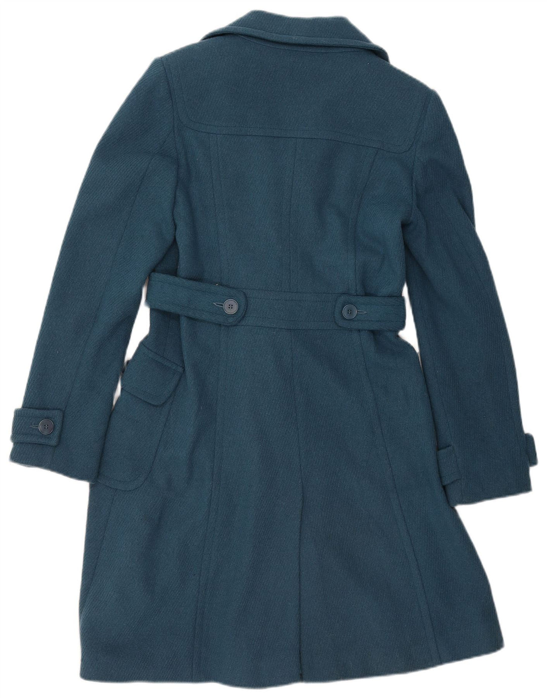 Oasis Womens Overcoat UK 10 Small Blue Wool