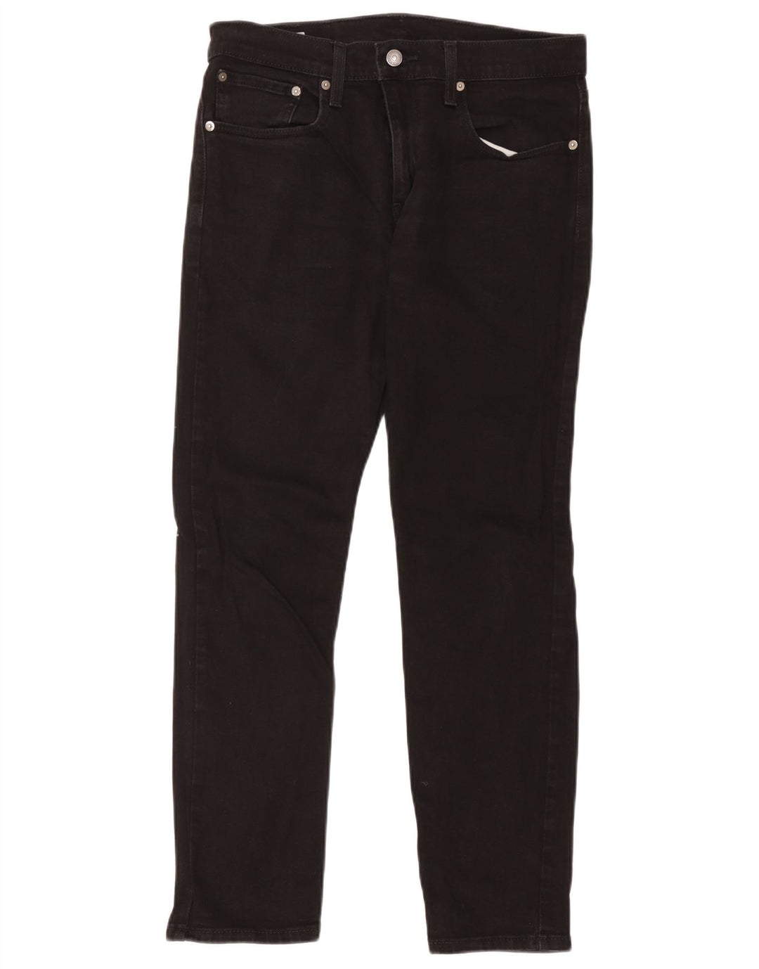 Levi's Mens 502 Tapered Jeans W32 L32 Black Cotton