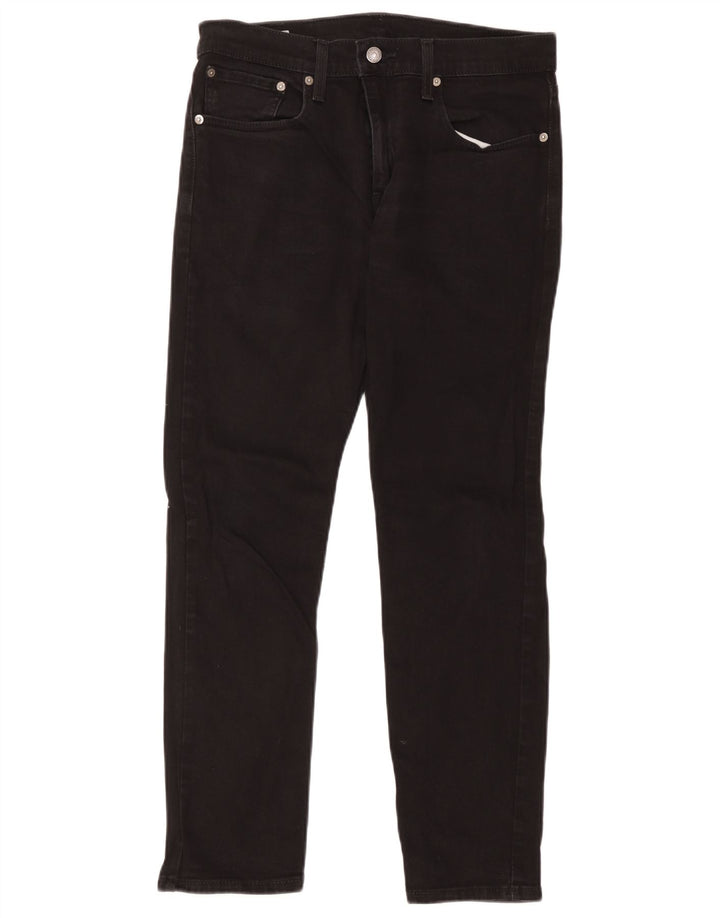 Levi's Mens 502 Tapered Jeans W32 L32 Black Cotton