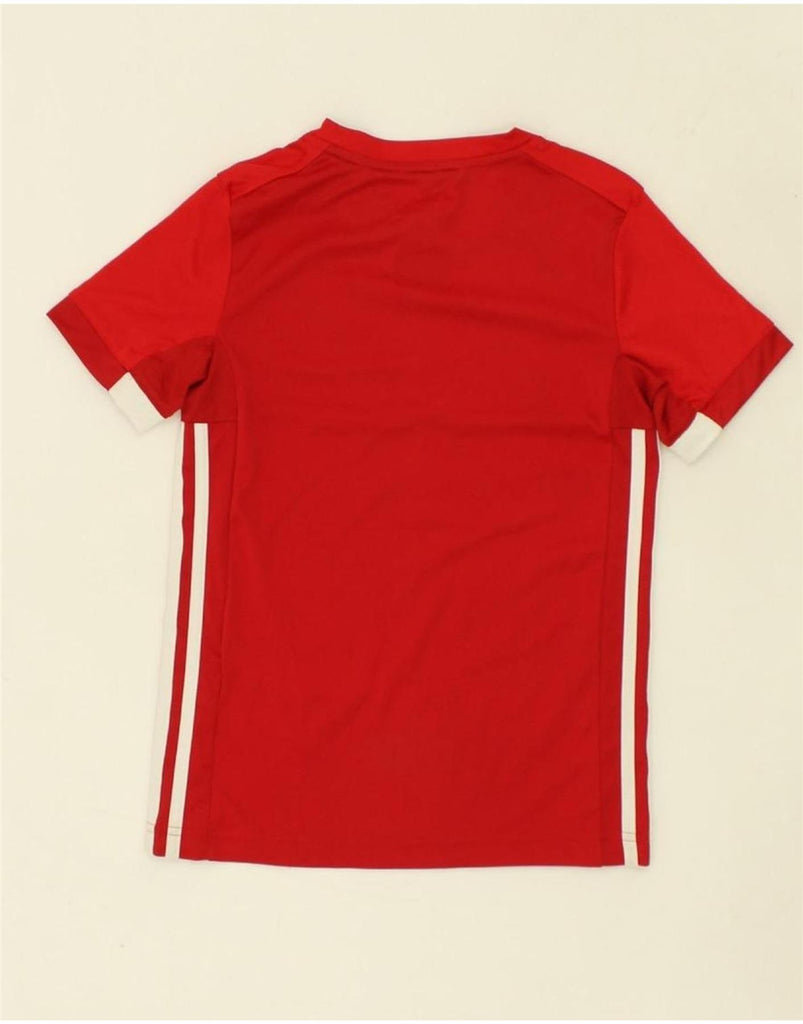 ADIDAS Boys T-Shirt Top 9-10 Years Red Polyester | Vintage Adidas | Thrift | Second-Hand Adidas | Used Clothing | Messina Hembry 