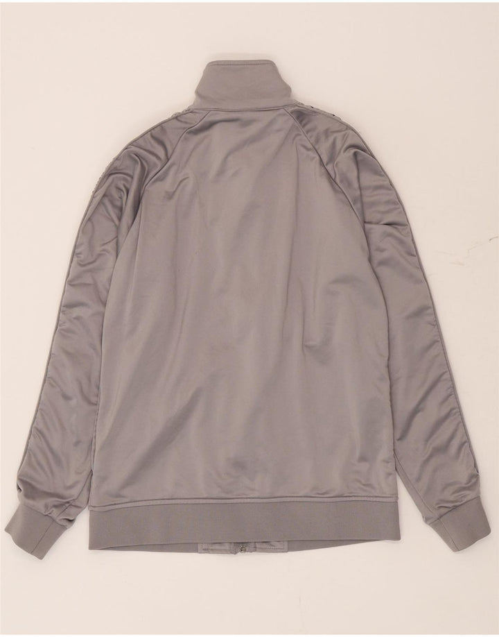 Kappa Mens Graphic Tracksuit Top Jacket Small Grey Polyester
