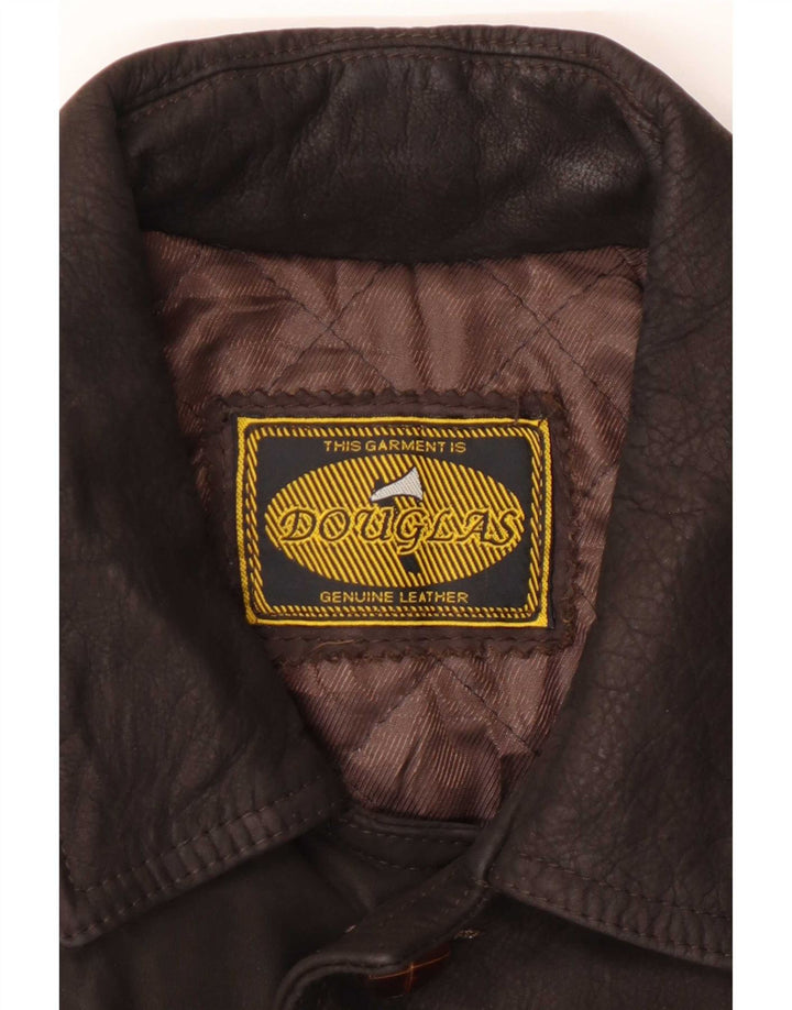 Douglas Mens Leather Jacket UK 42 XL Brown