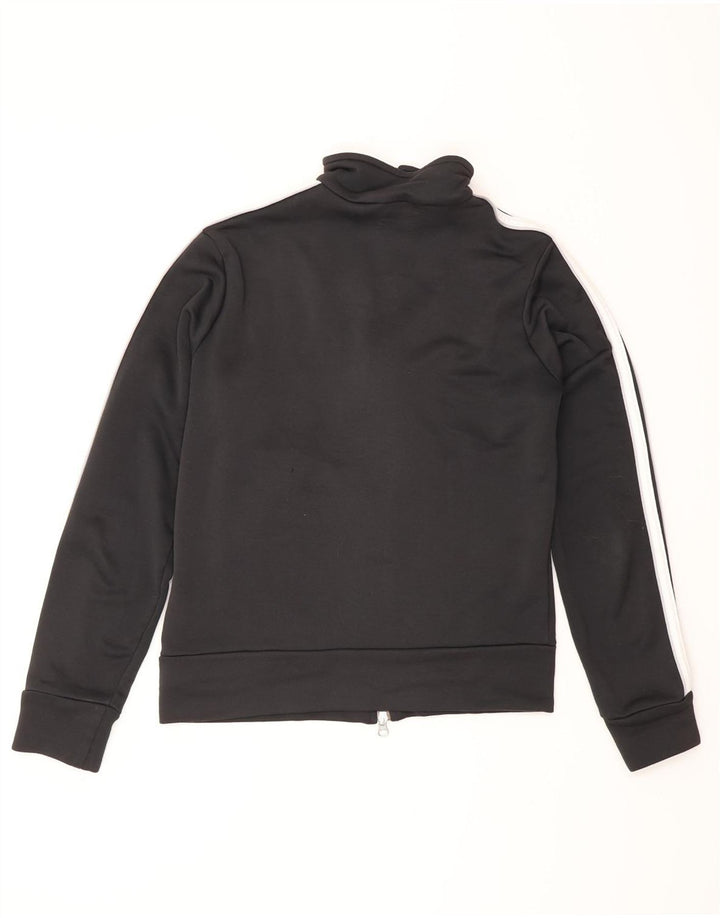 ADIDAS Womens Tracksuit Top Jacket UK 12 Medium Black Colourblock