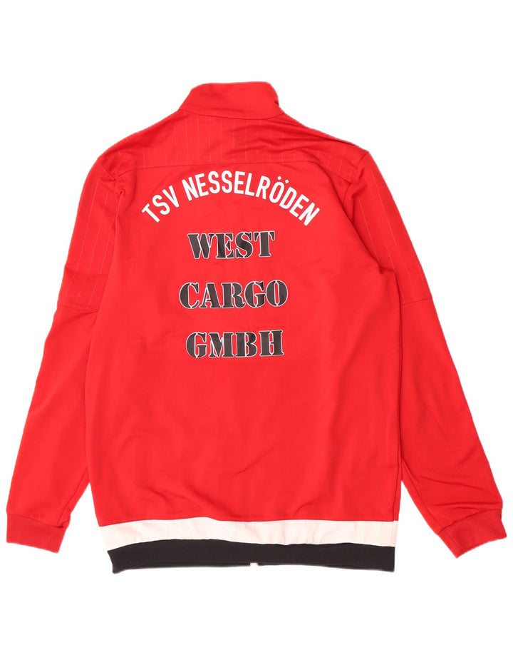 Adidas Mens Graphic Regular Fit Tracksuit Top Jacket Medium Red Colourblock
