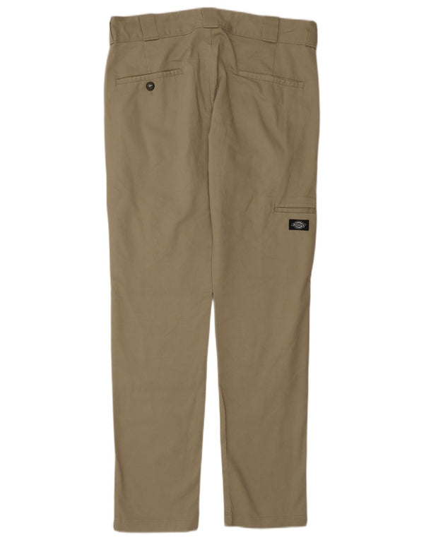 Dickies Mens Skinny Straight Cargo Trousers W32 L32 Beige Cotton