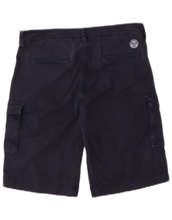 North Sails Womens Cargo Shorts EU 42 Medium W28 Navy Blue Cotton