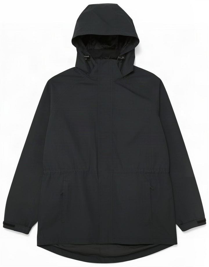 Mountain Essentials Mens Hooded Windbreaker Coat UK 40 Large Black