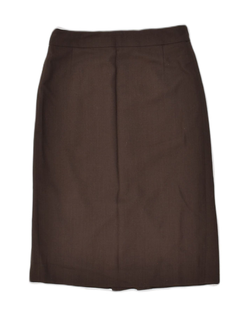 J. CREW Womens Midi Skirt US 2 XS W25  Brown Wool | Vintage J. Crew | Thrift | Second-Hand J. Crew | Used Clothing | Messina Hembry 