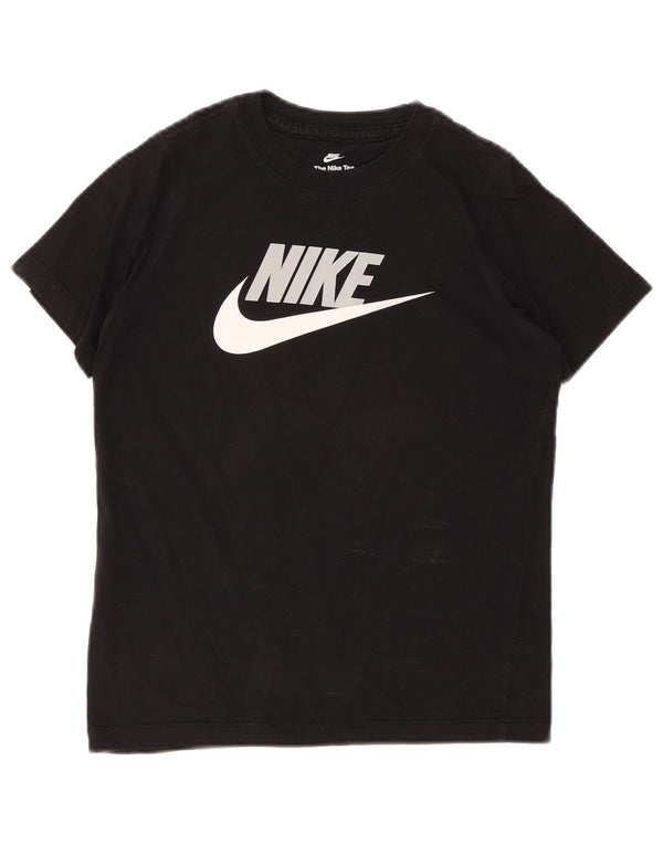 Nike Boys Graphic T-Shirt Top 10-11 Years Medium Black Cotton