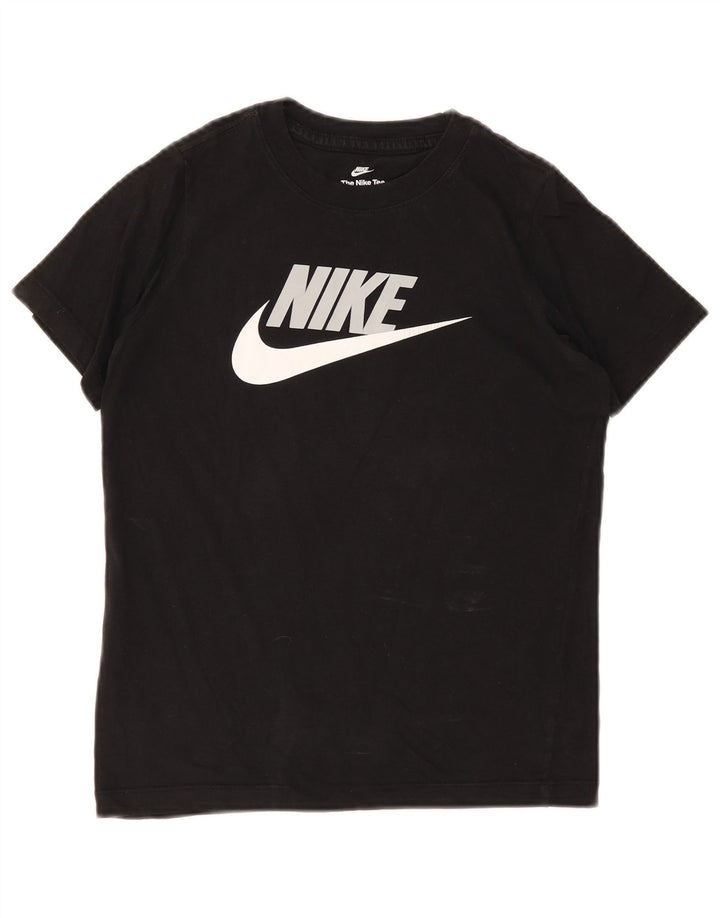 Nike Boys Graphic T-Shirt Top 10-11 Years Medium Black Cotton