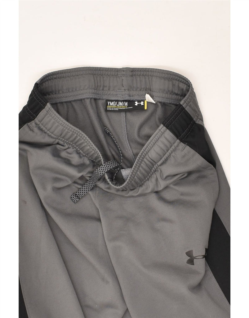 UNDER ARMOUR Boys Tracksuit Trousers 9-10 Years Medium Grey Colourblock | Vintage Under Armour | Thrift | Second-Hand Under Armour | Used Clothing | Messina Hembry 