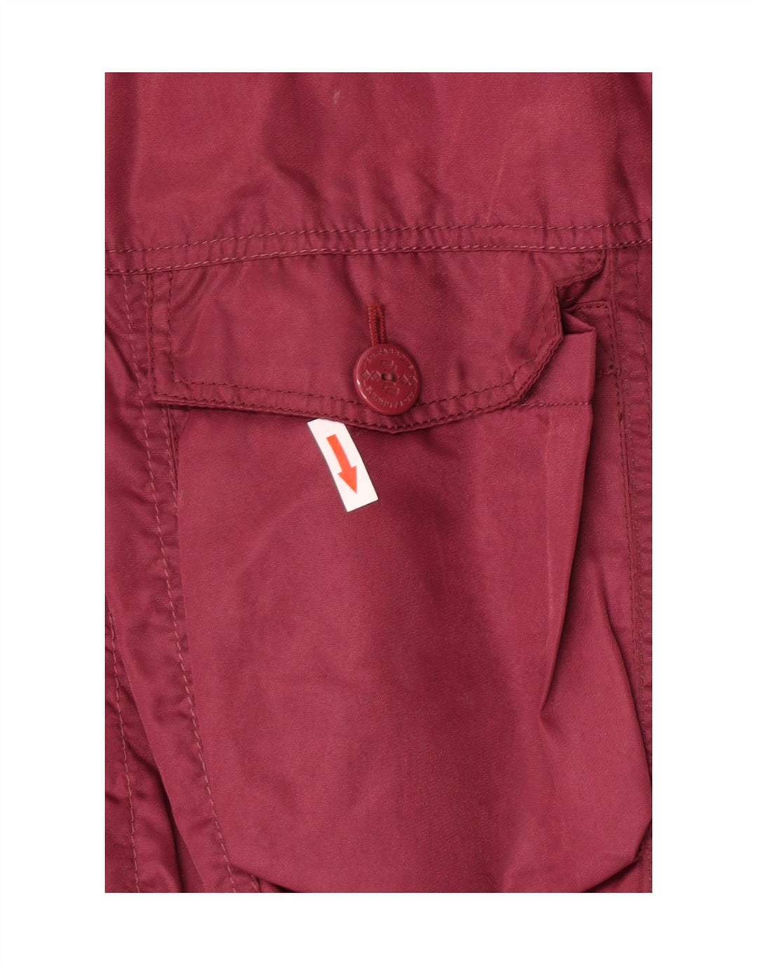 Vintage Mens Padded Bomber Jacket UK 38 Medium Burgundy Nylon