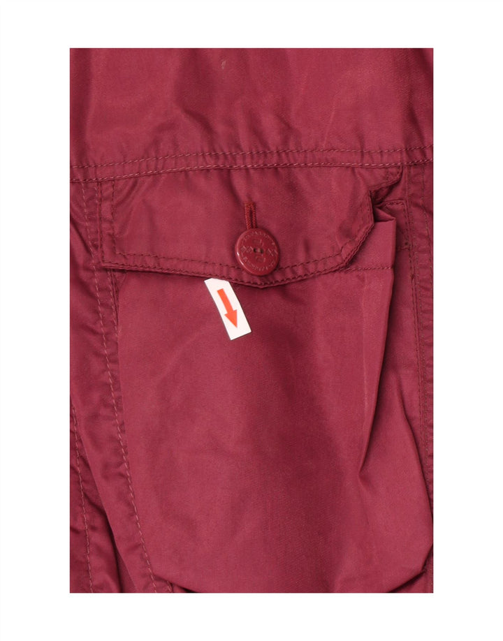Vintage Mens Padded Bomber Jacket UK 38 Medium Burgundy Nylon