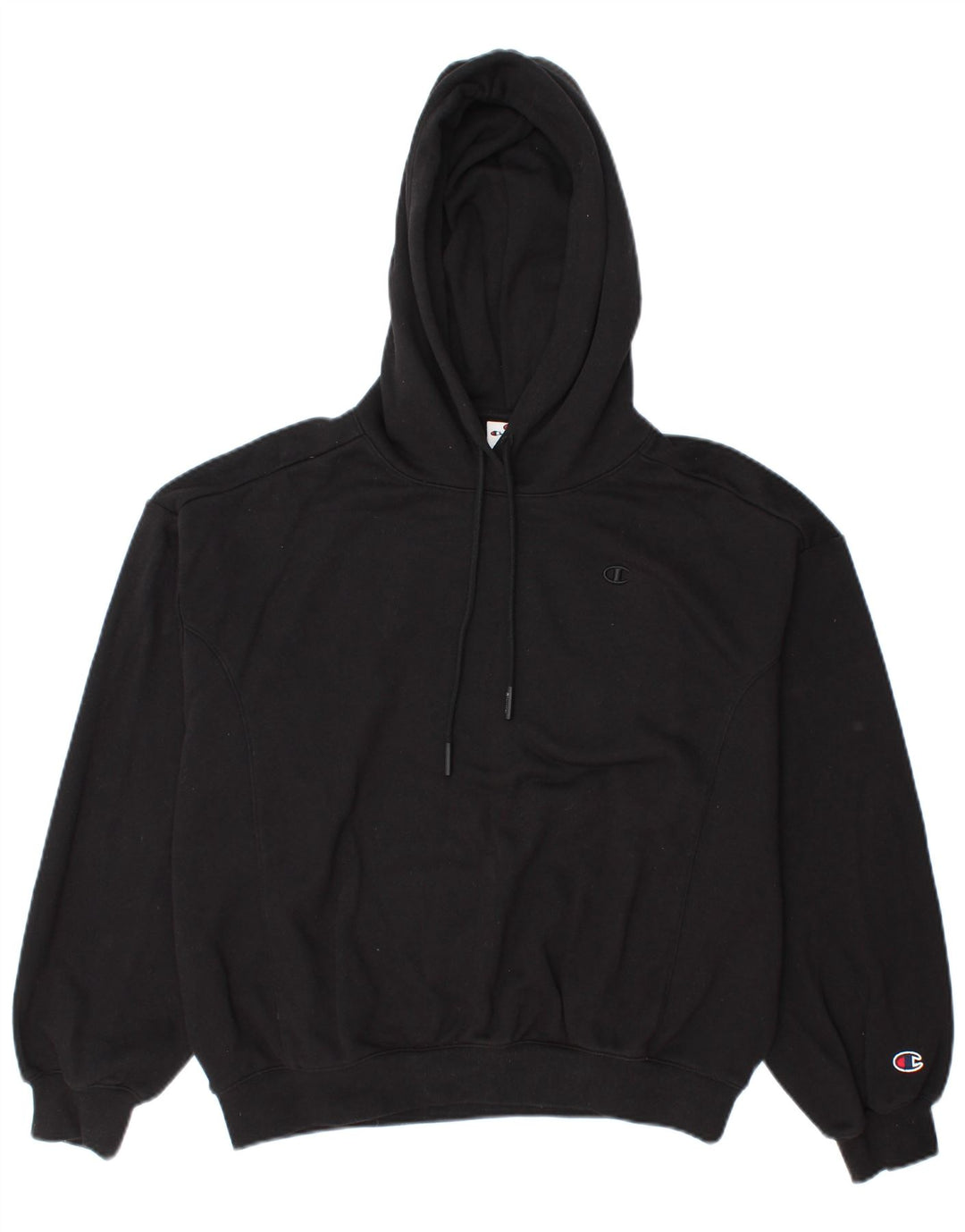 Champion Womens Hoodie Jumper UK 16 Large Black