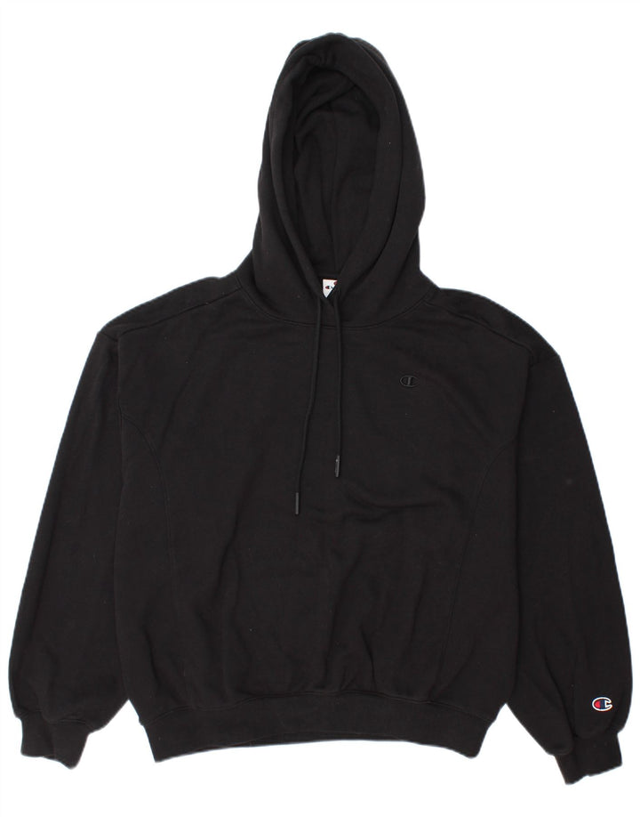 Champion Womens Hoodie Jumper UK 16 Large Black