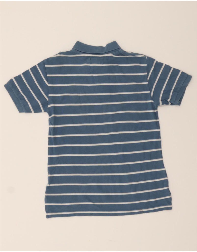 CHAPS Boys Polo Shirt 8-9 Years Small Blue Striped Vintage Chaps and Second-Hand Chaps from Messina Hembry 