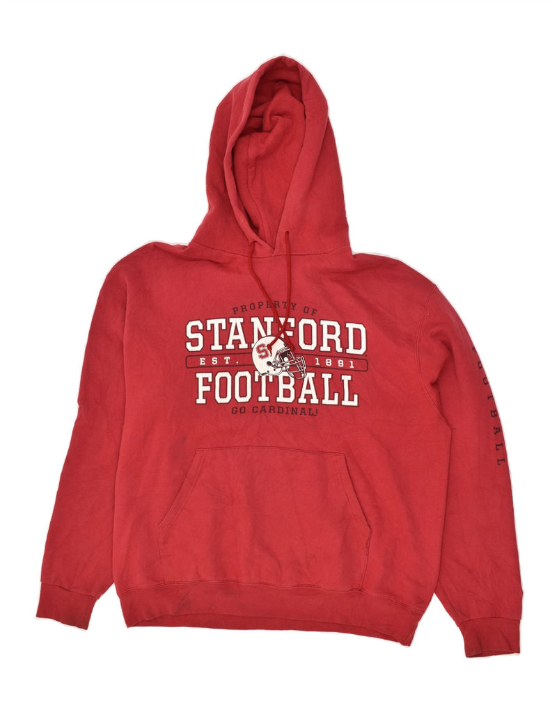 CHAMPION Mens Stanford Cardinal Graphic Hoodie Jumper Large Red Cotton | Vintage Champion | Thrift | Second-Hand Champion | Used Clothing | Messina Hembry 