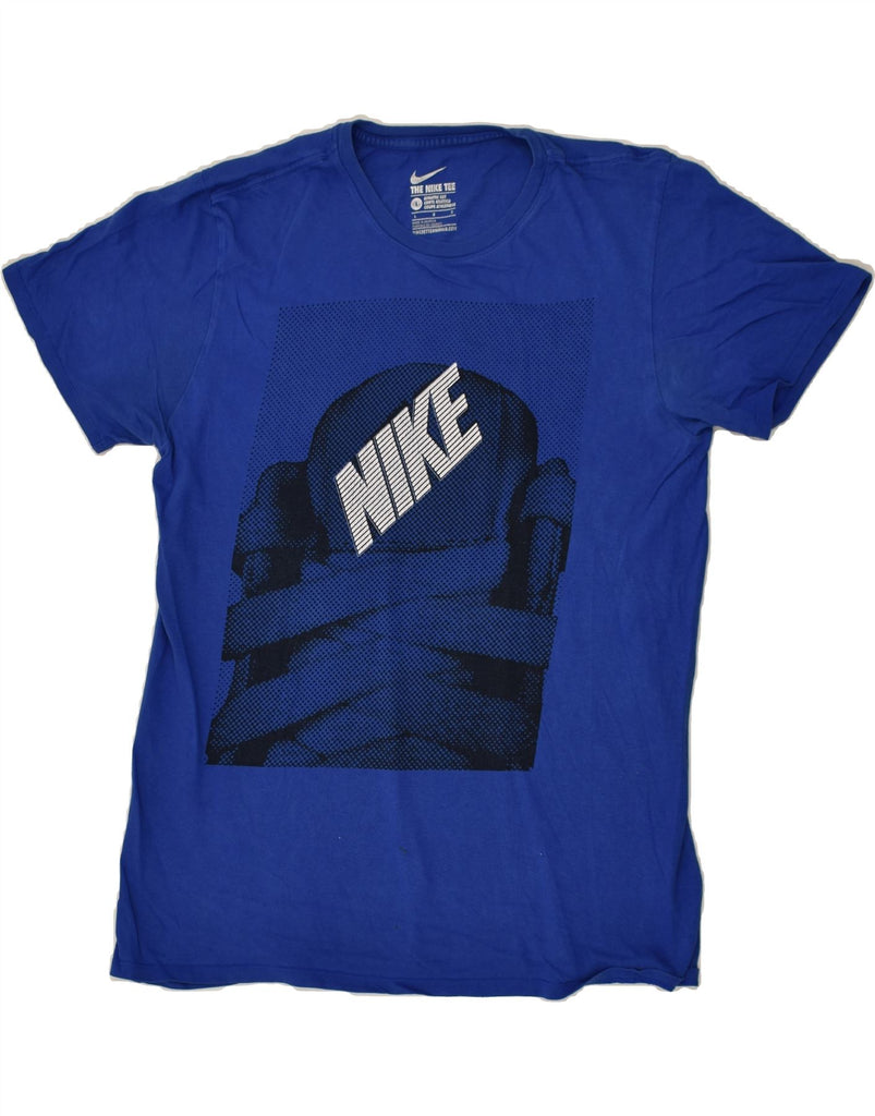 NIKE Mens Graphic T-Shirt Top Large Blue Cotton | Vintage Nike | Thrift | Second-Hand Nike | Used Clothing | Messina Hembry 